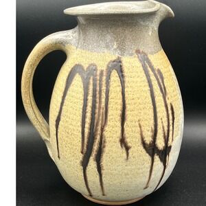Vtg BRIAN VAN NOSTRAND‎ Wheel Thrown W.Virginia Art Pottery Signed Pitcher